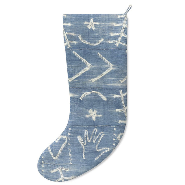 Heart in Hand Indigo Stocking Holiday Accent ADT 