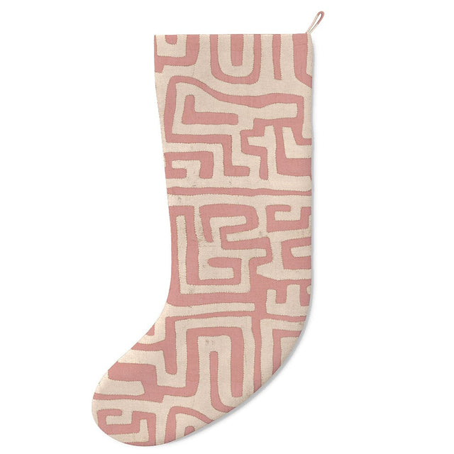 Terracotta Classic Kuba Cloth Stocking Holiday Accent ADT 