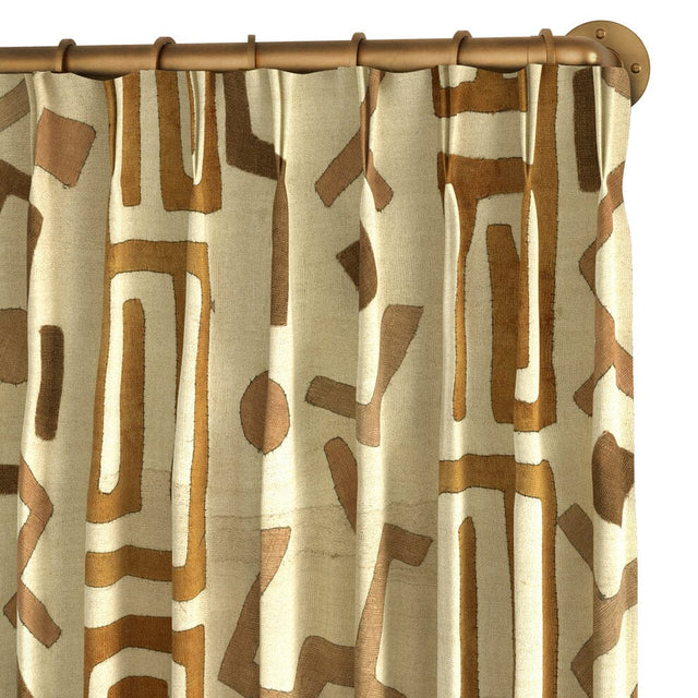 Rust Confetti Kuba Cloth French Pleat Curtain Curtains ADT 