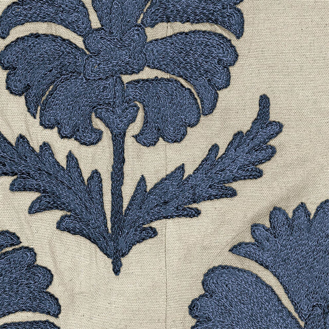 Indigo Daisy Suzani Wallpaper Swatch Swatch St. Frank 