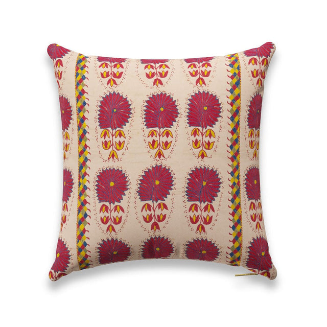 Fuchsia Daisy Suzani Pillow Pillow ADT 22" W x 22" H 