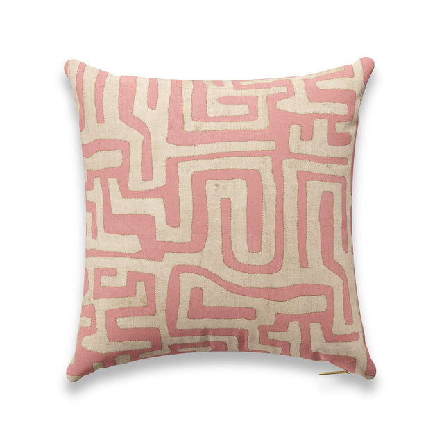 Terracotta Classic Kuba Cloth Pillow