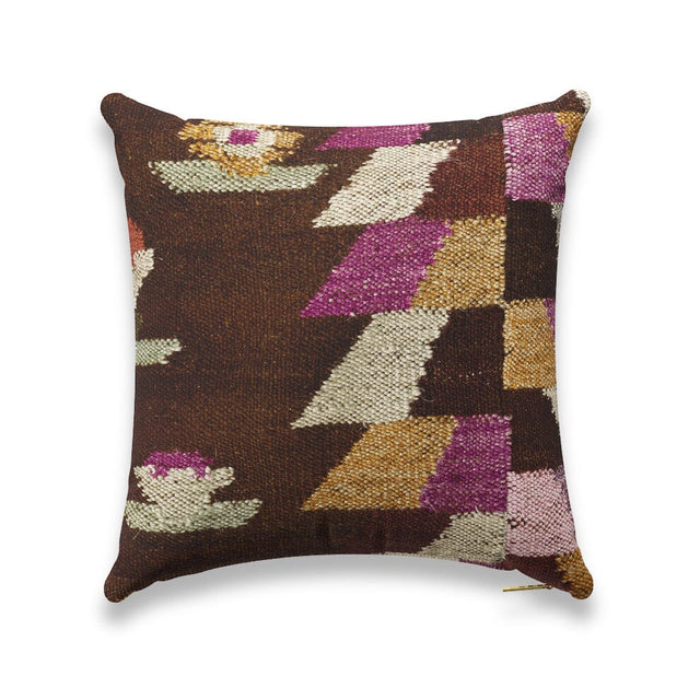 Cacao Flowers Frazada Pillow Pillow ADT 22" W x 22" H 