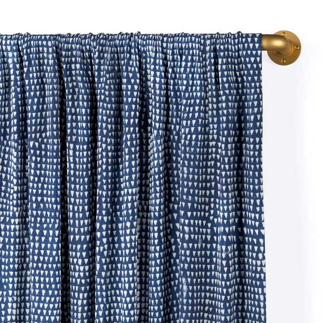 Arrows Indigo Rod Pocket Curtain Curtains St. Frank 84" Curtain Panel 