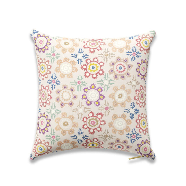 Shell Daisy Suzani Pillow Throw Pillows ADT 18" W x 18" H 