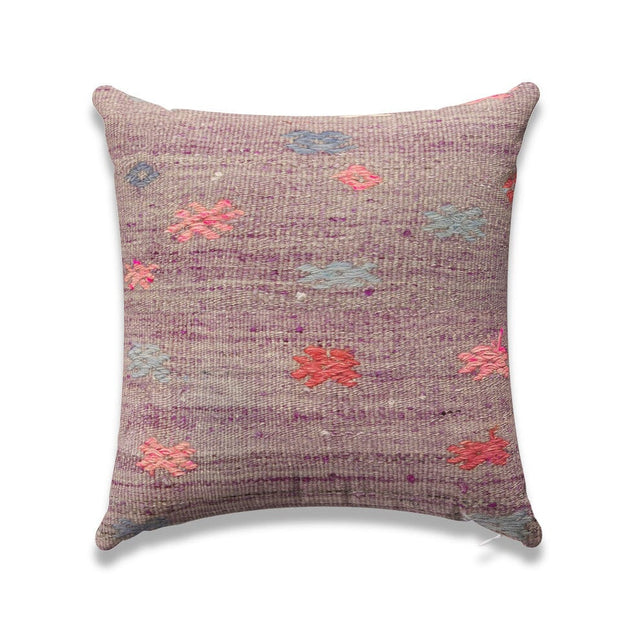 Amethyst Burdock Kilim Outdoor Pillow Pillow ADT 22" W x 22" H 