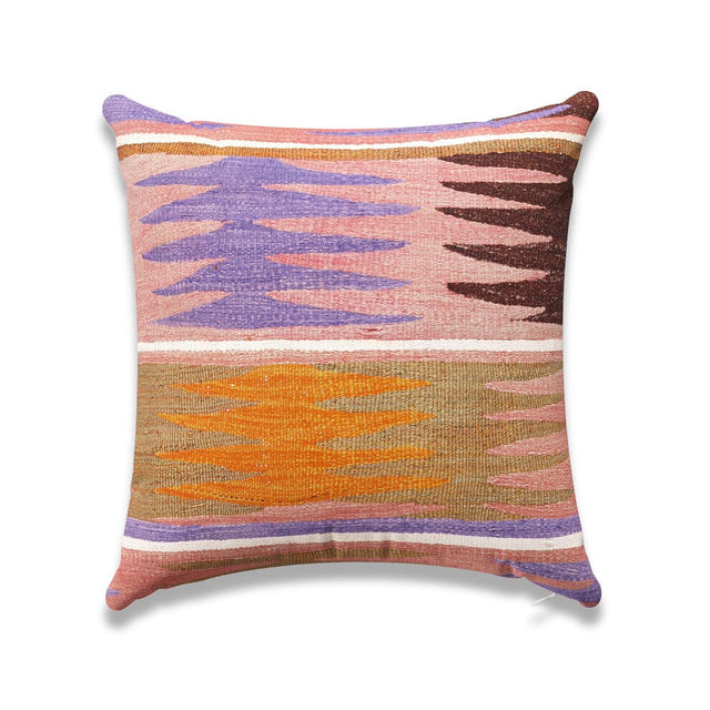 Shell Feathers Kilim Outdoor Pillow Pillow ADT 22" W x 22" H 