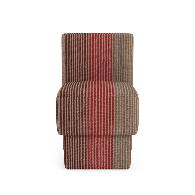 Candy Stripe Frazada Anita Vanity Stool Furniture Revive Upholstered Base 