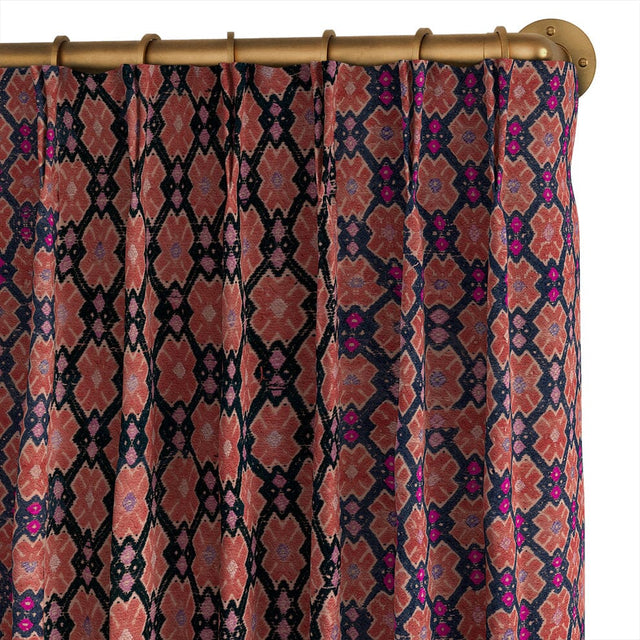 Coral Cross Miao French Pleat Curtain Curtains St. Frank 