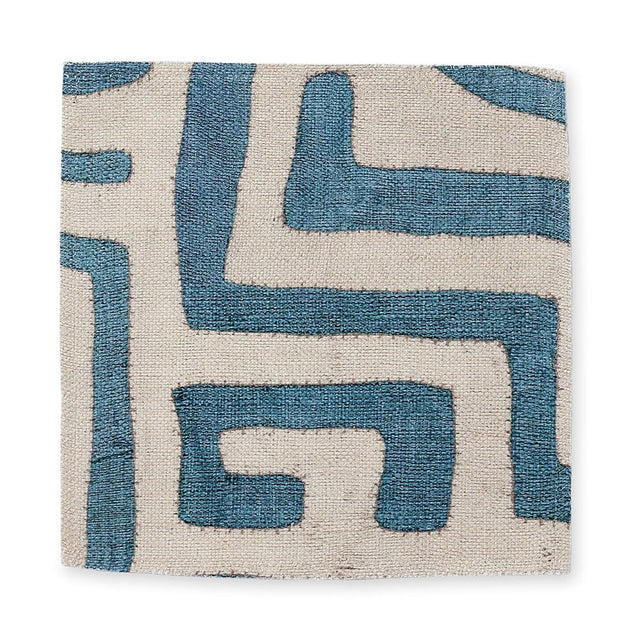 Indigo Classic Kuba Cloth Outdoor Performance Fabric Fabric by the Yard ADT 