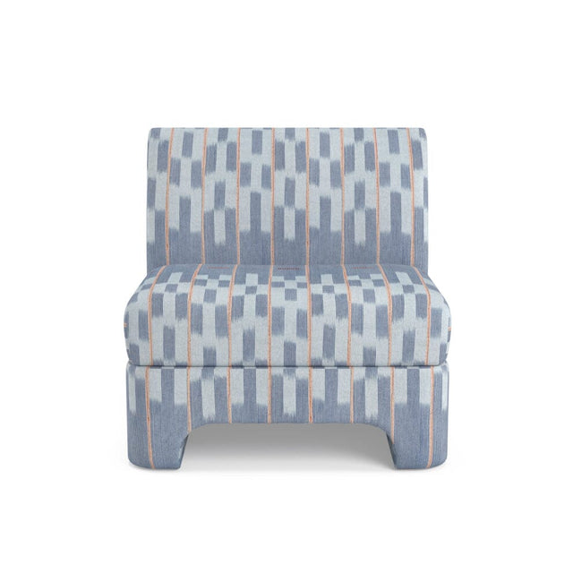 Chambray Lattice Baule Sienna Slipper Chair Furniture Revive 