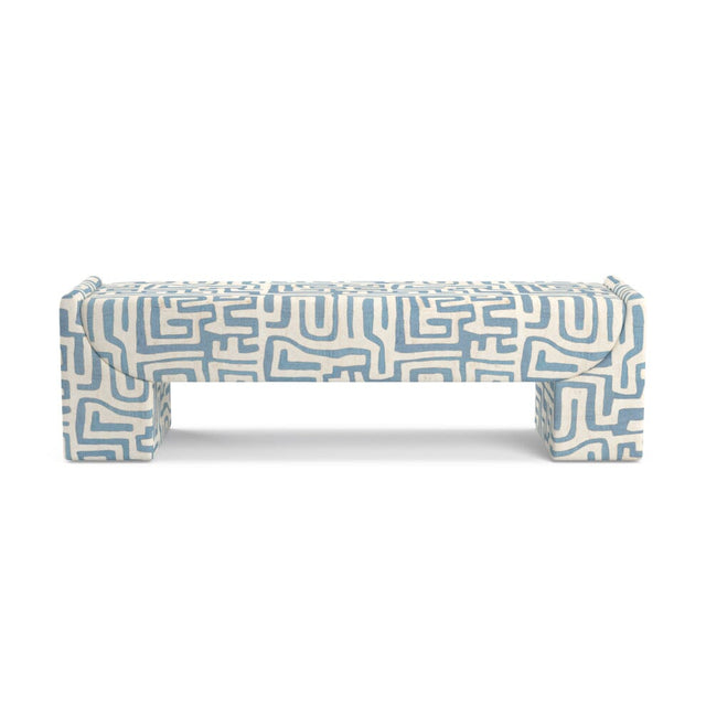 Indigo Classic Kuba Cloth Stevie Bench Furniture Revive 