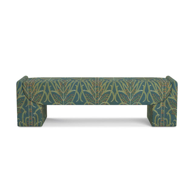 Teal Vines Suzani Stevie Bench Furniture Revive 