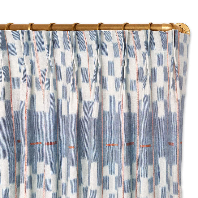 Chambray Lattice Baule French Pleat Curtain Curtains St. Frank 