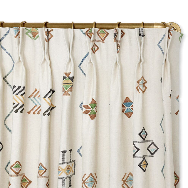 Ecru Cactus Silk French Pleat Curtain Curtains St. Frank 