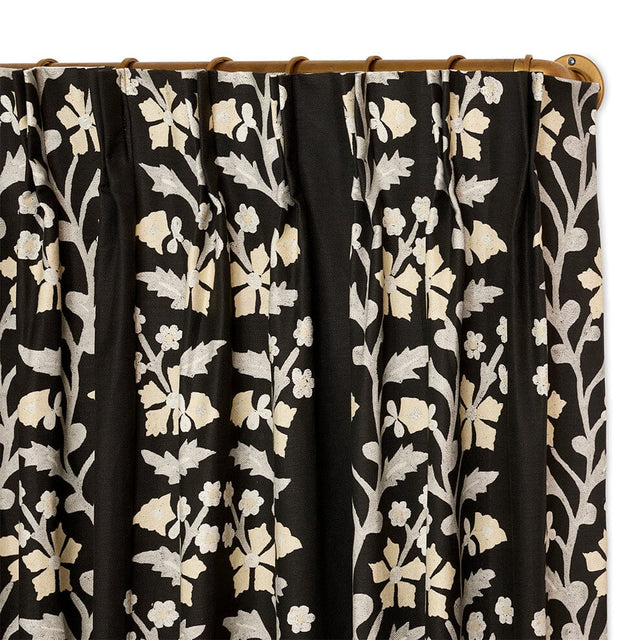 Black Tree of Life Suzani French Pleat Curtain Curtains St. Frank 