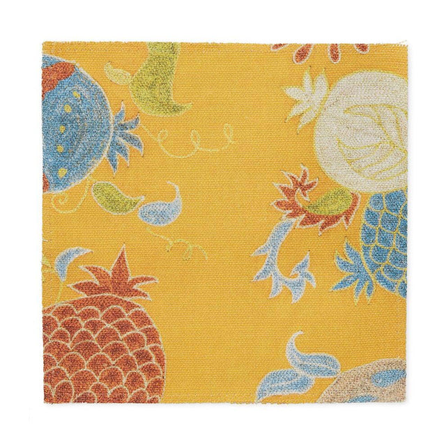 Golden Pomegranate Suzani Outdoor Performance Fabric Swatch Swatch ADT 