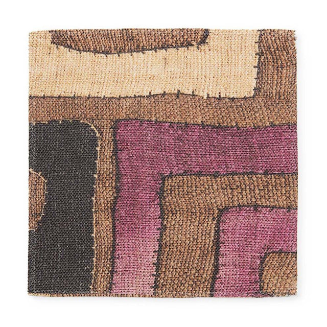 Plum Patchwork Kuba Cloth Outdoor Performance Fabric Fabric by the Yard ADT 