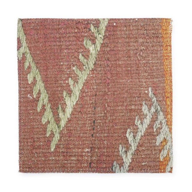 Rouge Chevron Kilim Outdoor Performance Fabric Swatch Swatch ADT 