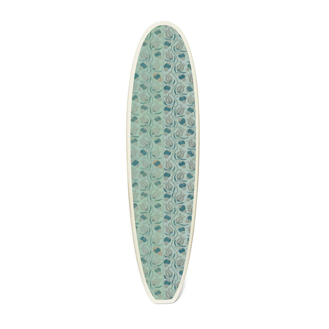 Aqua Pomegranate Suzani Surfboard Surfboard Gary Linden x St. Frank Fun Board - 84" 