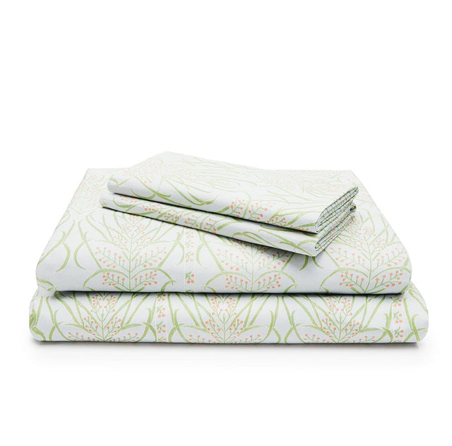 Light Teal Vines Suzani Sheet Set