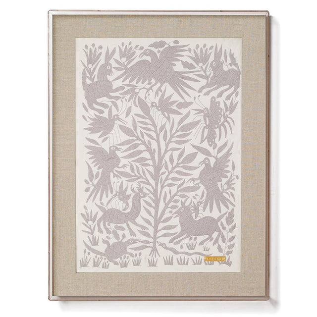 Grey Otomí - Accent Framed Textile Textile Mexico 