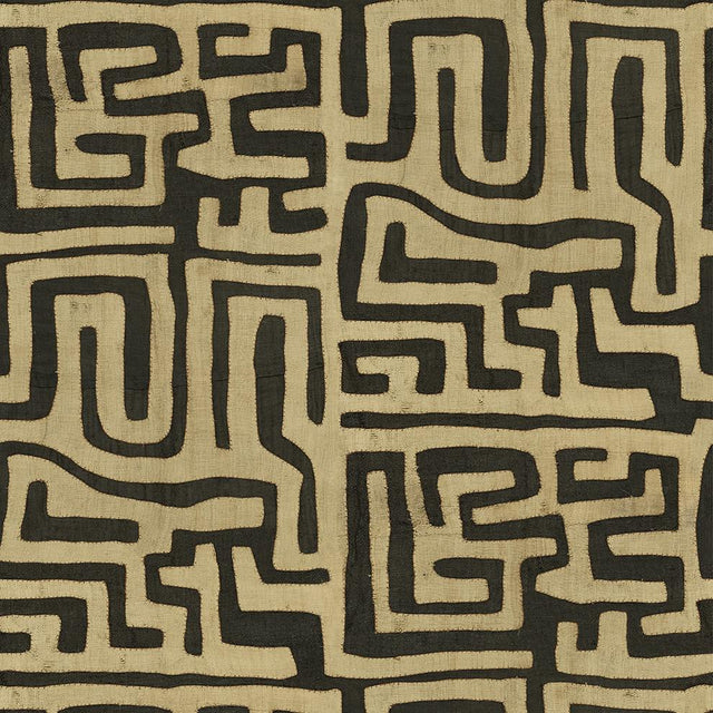 Coffee Classic Kuba Cloth - Wallpaper Yardage St. Frank 