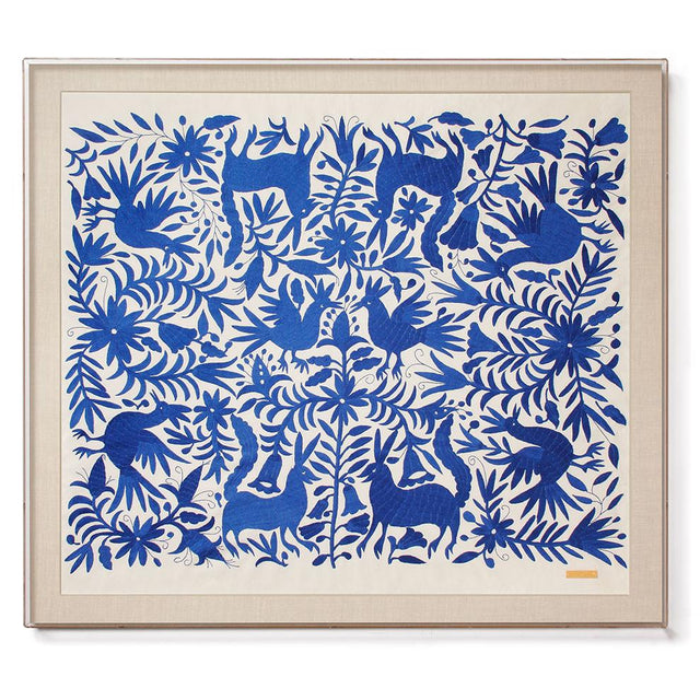 Blue Otomí - Sublime Framed Textile Textile Mexico 